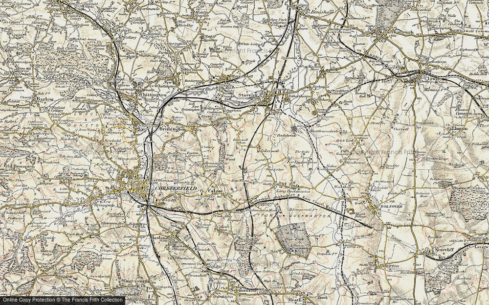 Old Map of Inkersall, 1902-1903 in 1902-1903