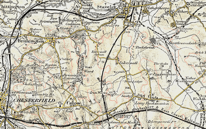Old map of Inkersall in 1902-1903