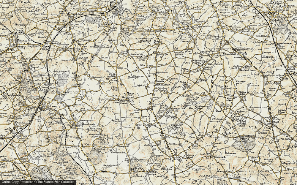 Old Map of Inkford, 1901-1902 in 1901-1902
