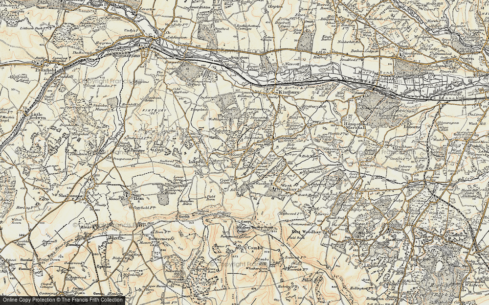 Old Map of Inkpen, 1897-1900 in 1897-1900