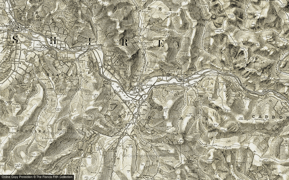 Old Map of Innerleithen, 1903-1904 in 1903-1904