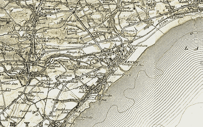 Old map of Innerleven in 1903-1908