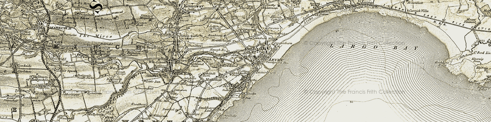 Old map of Innerleven in 1903-1908