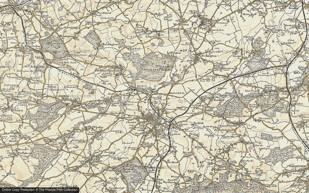 Old Map of Innox Hill, 1898-1899 in 1898-1899