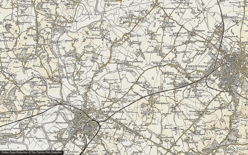 Old Map of Innsworth, 1898-1900 in 1898-1900