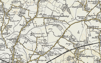 Old map of Innsworth in 1898-1900
