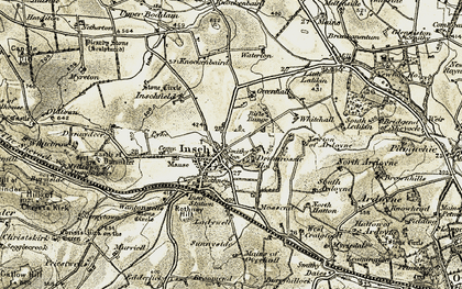 Old map of Whitehall in 1908-1910