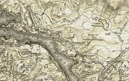 Old map of Inshegra in 1910
