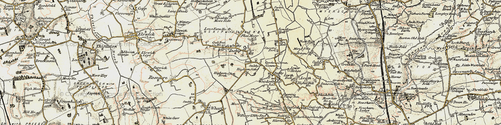 Old map of Blue Moor in 1903-1904