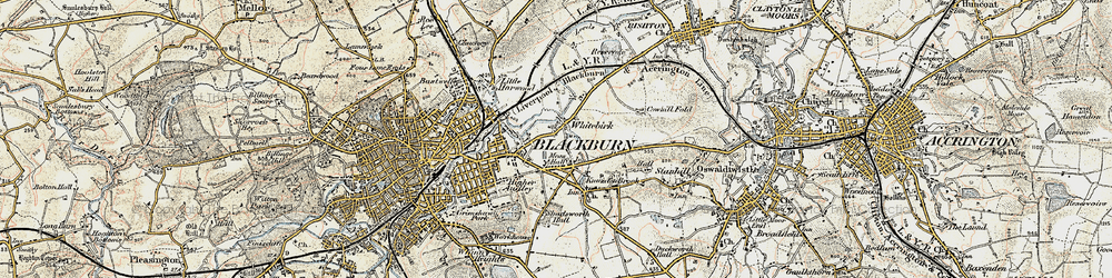 Old map of Intack in 1903