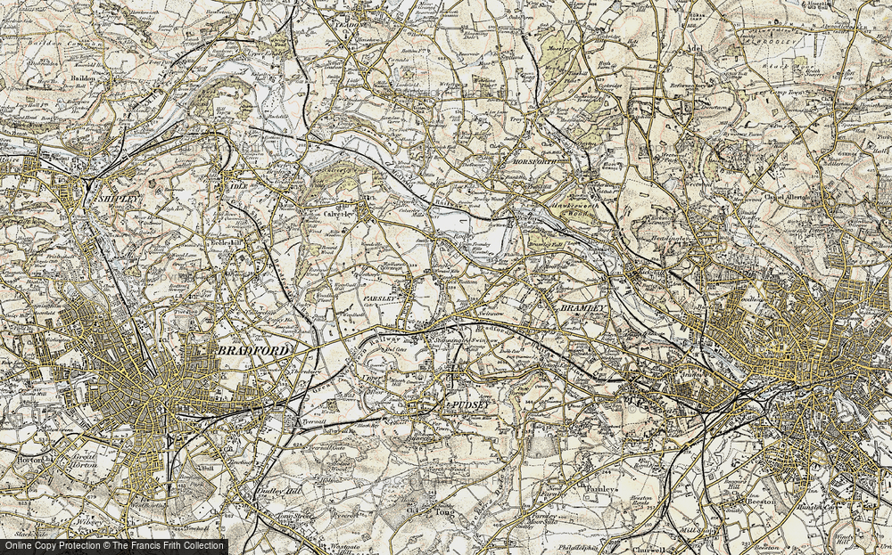 Old Map of Intake, 1903-1904 in 1903-1904