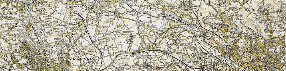 Old map of Intake in 1903-1904