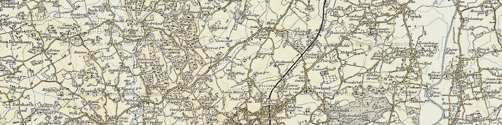 Old map of Interfield in 1899-1901