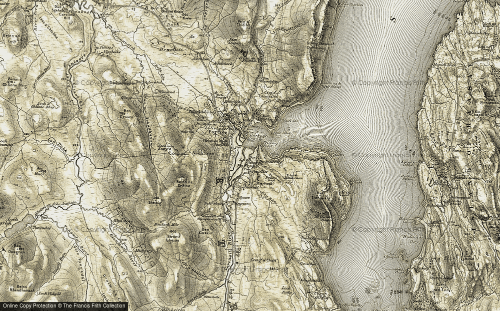 Old Map of Inveralivaig, 1908-1909 in 1908-1909