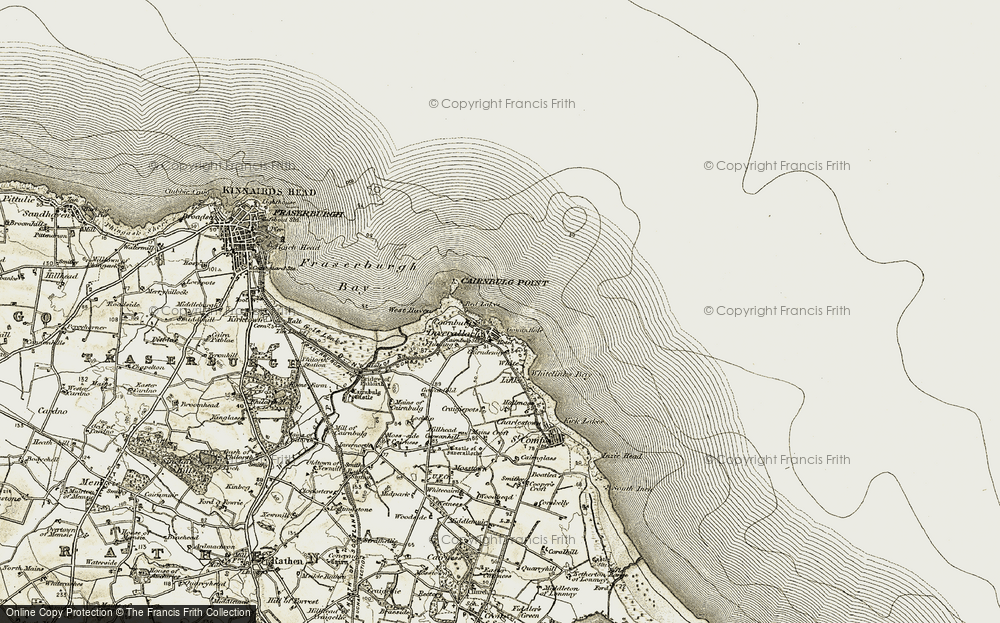 Old Map of Inverallochy, 1909-1910 in 1909-1910