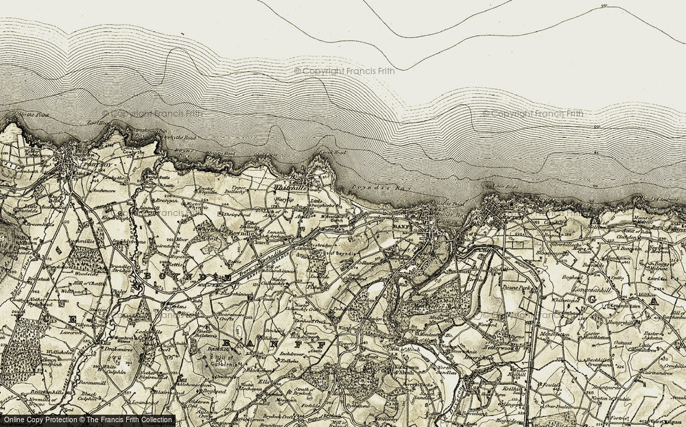 Old Map of Inverboyndie, 1910 in 1910