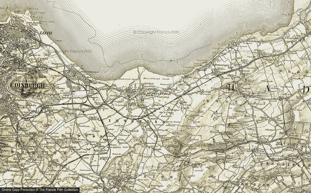 Old Map of Inveresk, 1903-1904 in 1903-1904