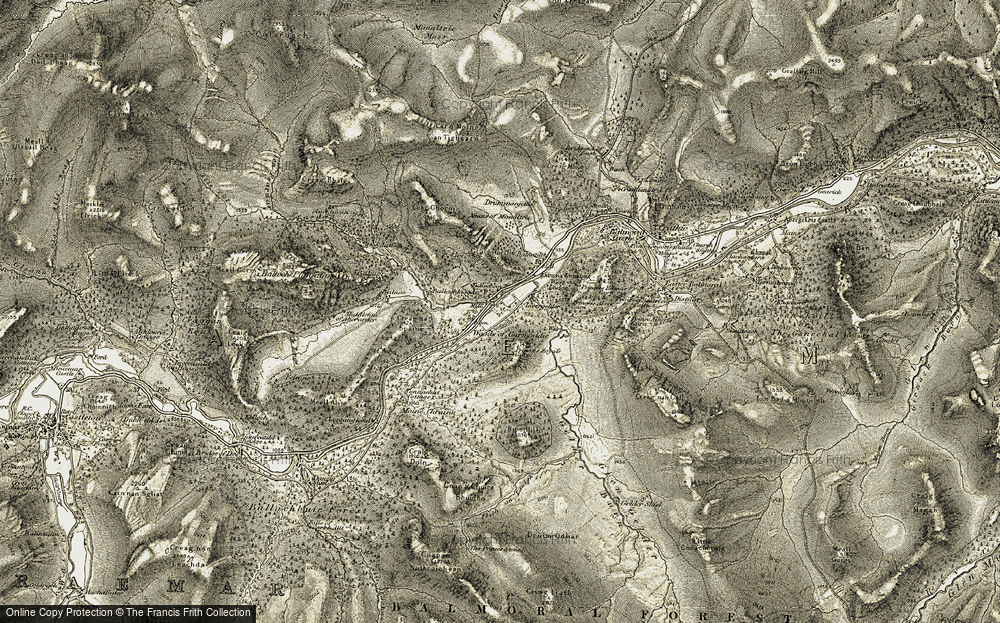 Old Map of Invergelder, 1908 in 1908