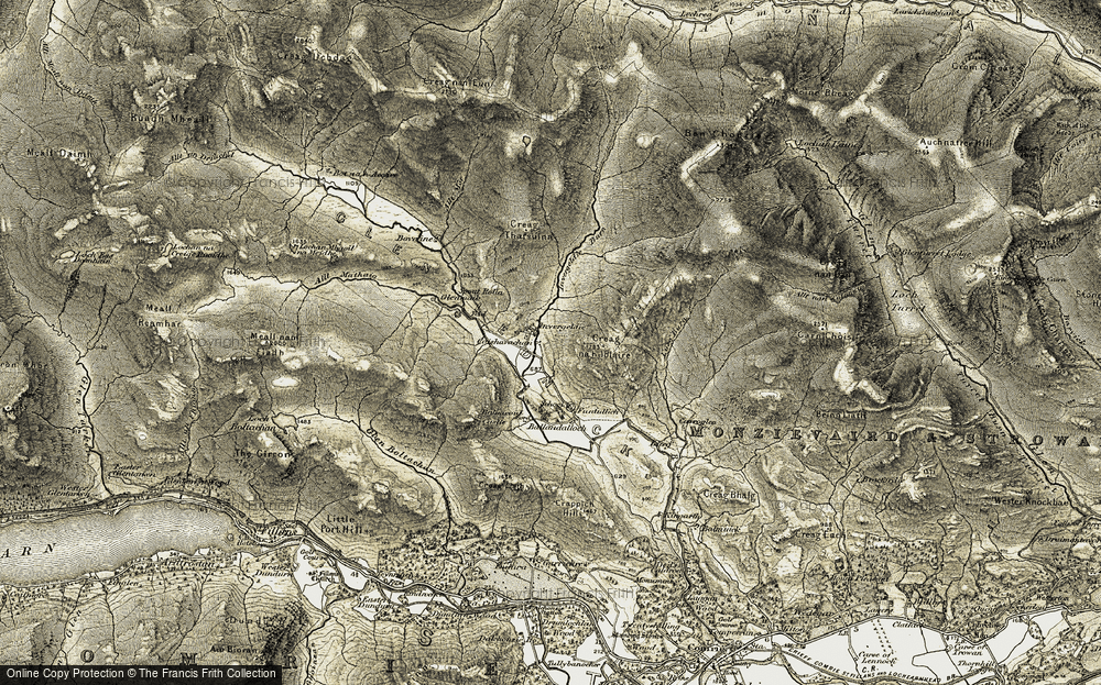Old Map of Invergeldie, 1906-1907 in 1906-1907
