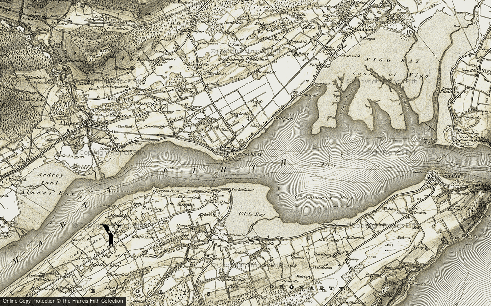Old Map of Invergordon, 1911-1912 in 1911-1912