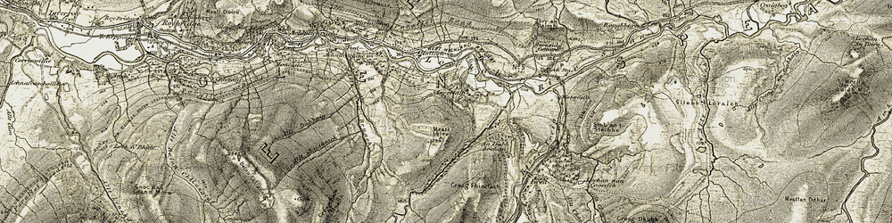 Old map of Inverlair in 1906-1908