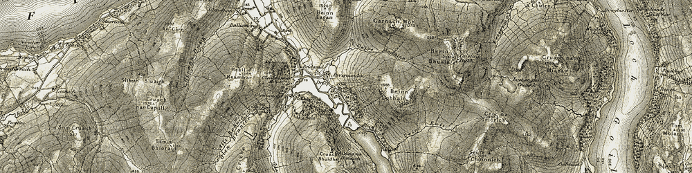 Old map of Invernoaden in 1905-1907