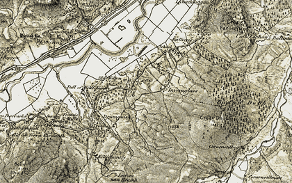 Old map of Inveruglass in 1908