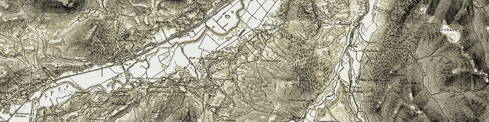 Old map of Inveruglass in 1908