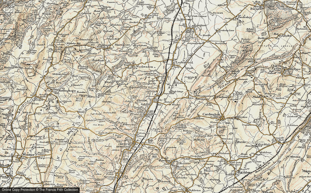 Old Map of Historic Map covering Worsley in 1902-1903