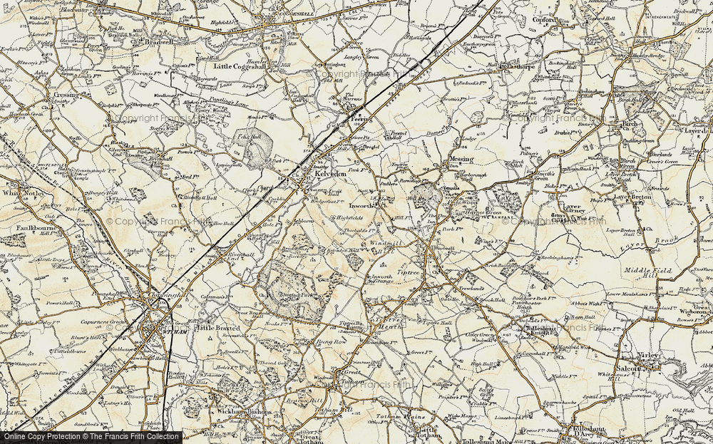 Old Map of Inworth, 1898-1899 in 1898-1899