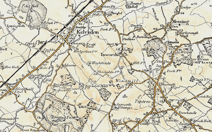 Old map of Inworth in 1898-1899