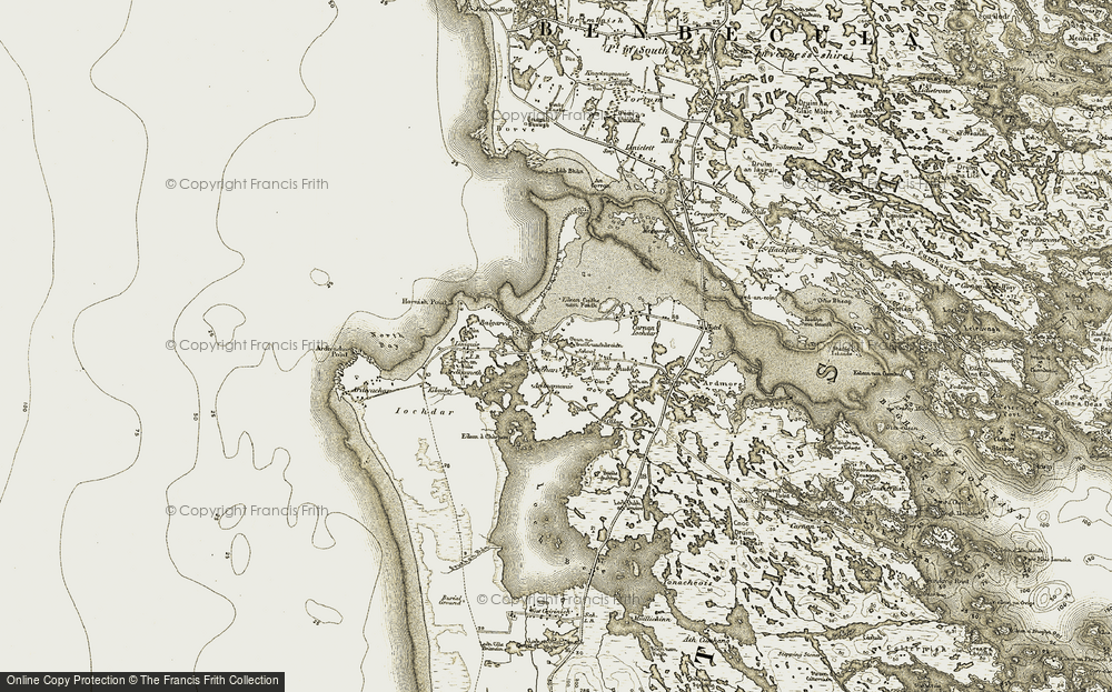 Old Map of Iochdar, 1911 in 1911