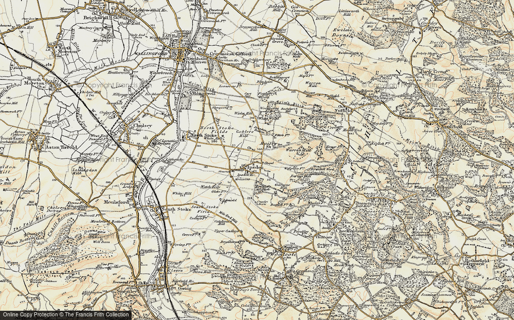 Old Map of Historic Map covering Wicks Hill in 1897-1900