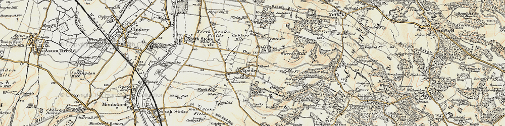Old map of Ipsden in 1897-1900