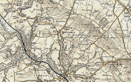 Old map of Ipstones in 1902