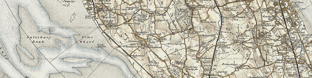 Old map of Irby in 1902-1903