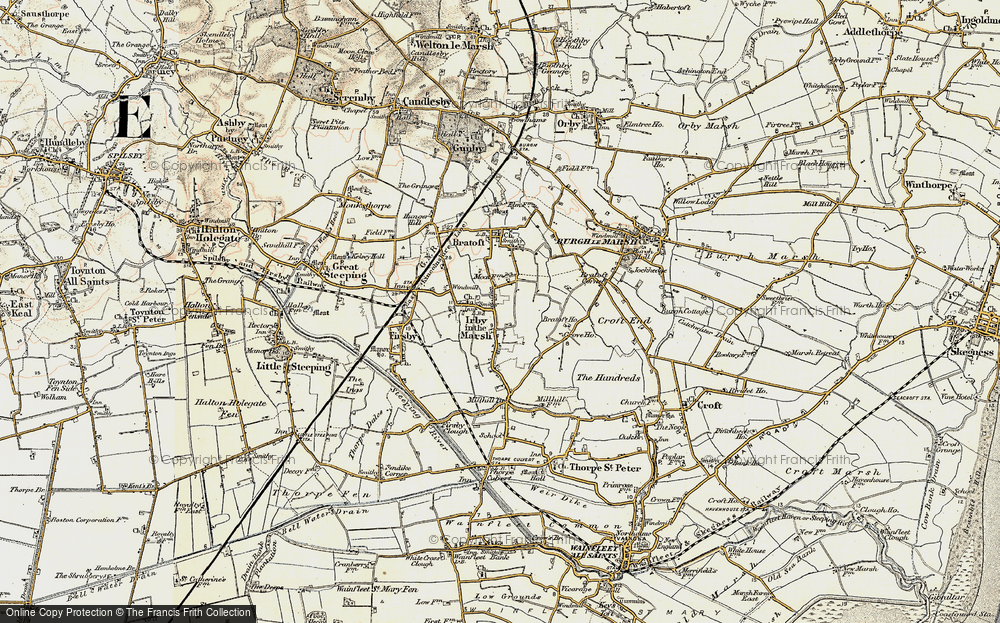 Old Map of Irby in the Marsh, 1901-1903 in 1901-1903