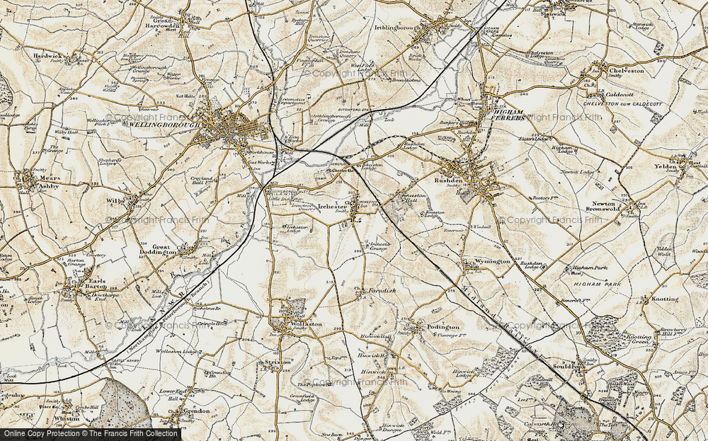 Old Map of Irchester, 1898-1901 in 1898-1901