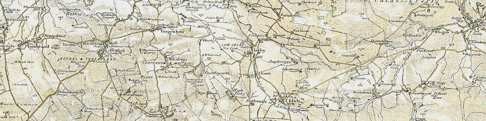 Old map of Ireby in 1901-1904