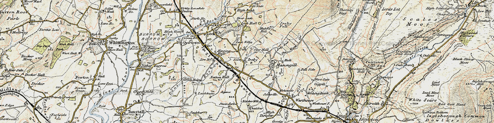 Old map of Ireby in 1903-1904