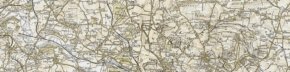 Old map of Ireland Wood in 1903-1904