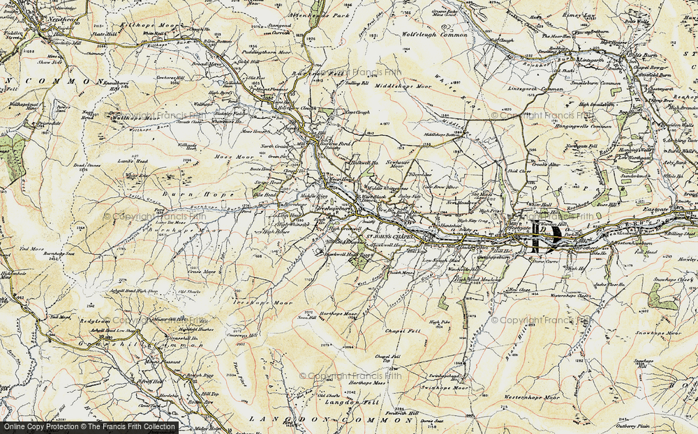 Old Map of Ireshopeburn, 1901-1904 in 1901-1904