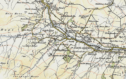 Old map of Ireshopeburn in 1901-1904