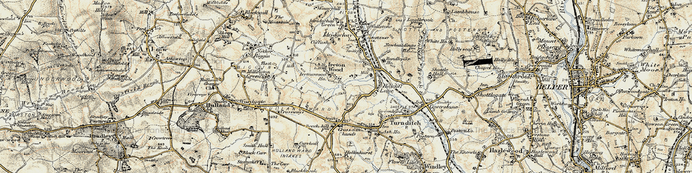 Old map of Ireton Wood in 1902