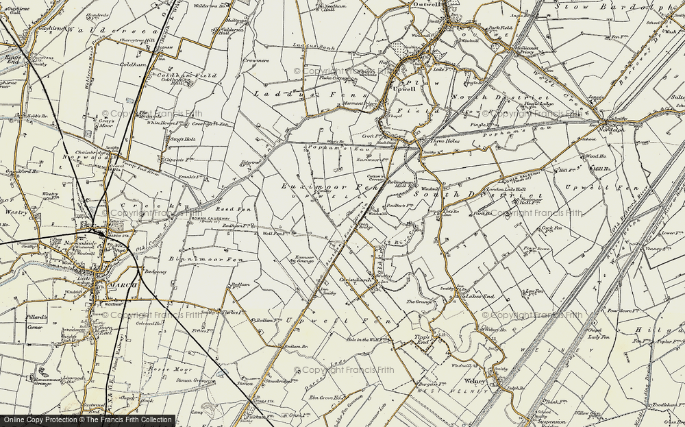Old Map of Historic Map covering Bedlam in 1901-1902