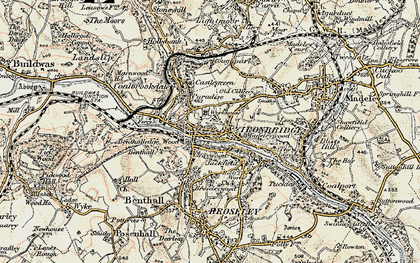 Old map of Ironbridge in 1902