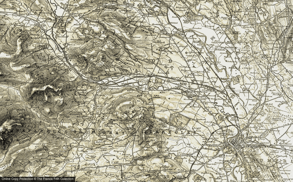 Old Map of Historic Map covering Berryland in 1901-1905