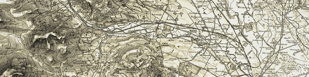 Old map of Irongray in 1901-1905