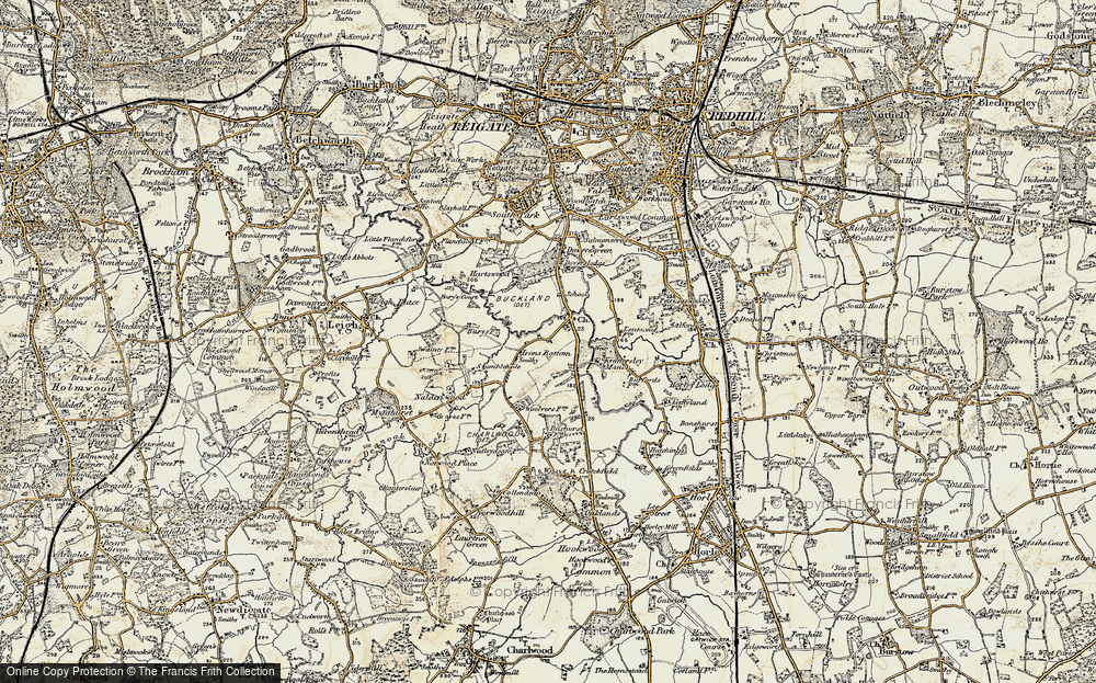 Old Map of Historic Map covering Bures Manor in 1898-1909
