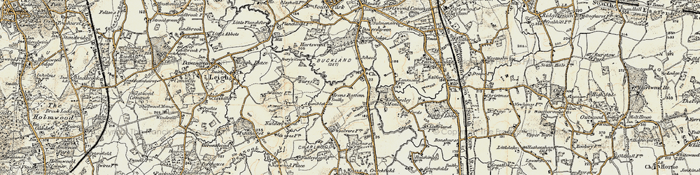 Old map of Irons Bottom in 1898-1909